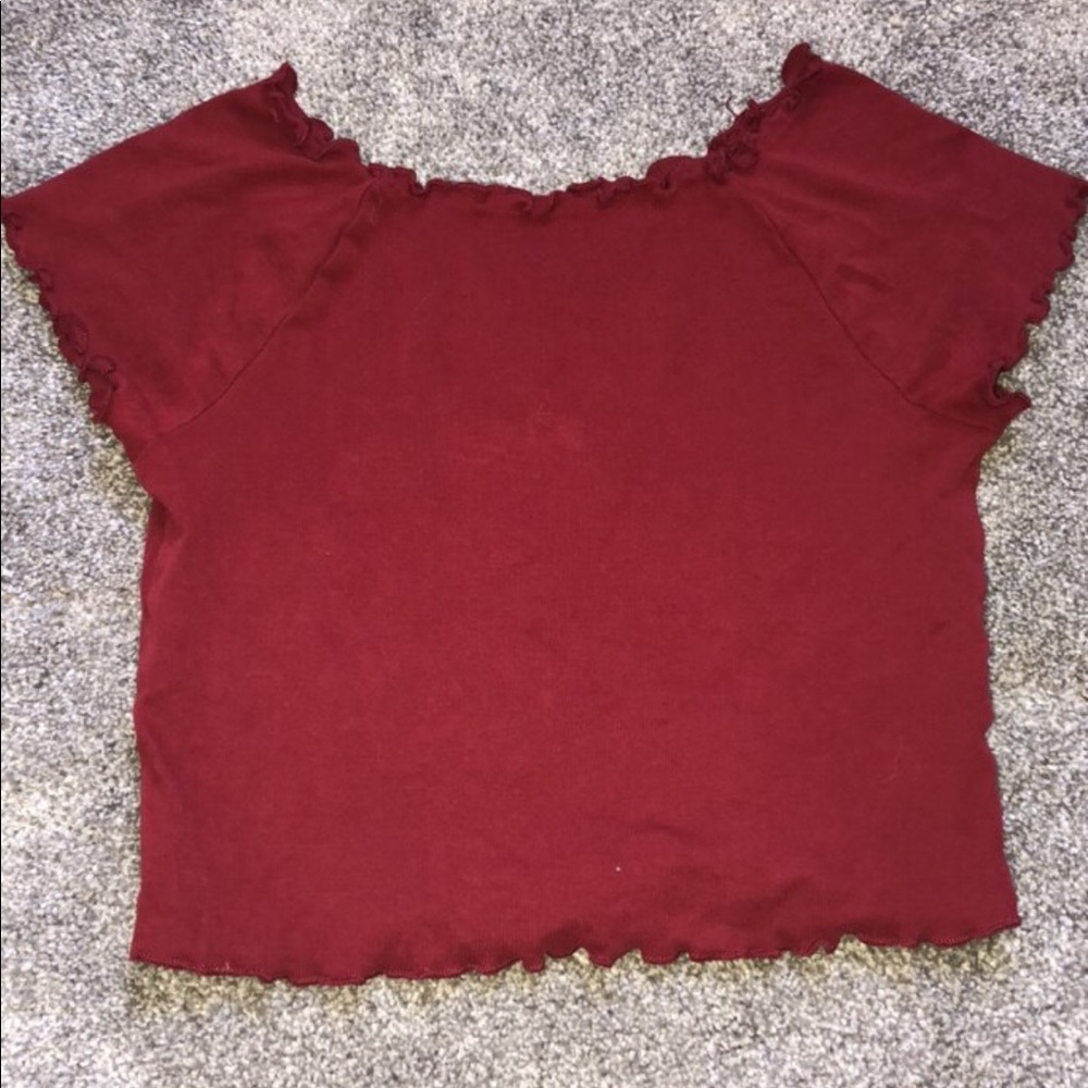 Off the shoulder crop top